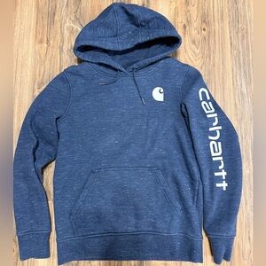 Carhartt Men's Navy Hoodie with Logo